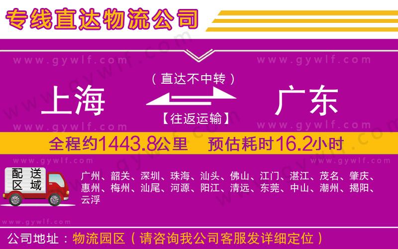 上海到廣東物流專線 上海到廣東物流專線