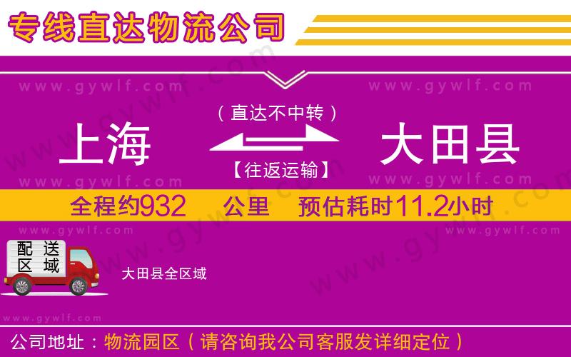 上海到大田縣貨運(yùn)專線 上海到大田縣貨運(yùn)專線