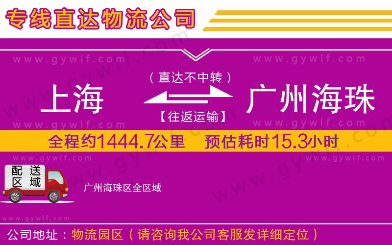 上海到廣州海珠區(qū)貨運專線 上海到廣州海珠區(qū)貨運專線