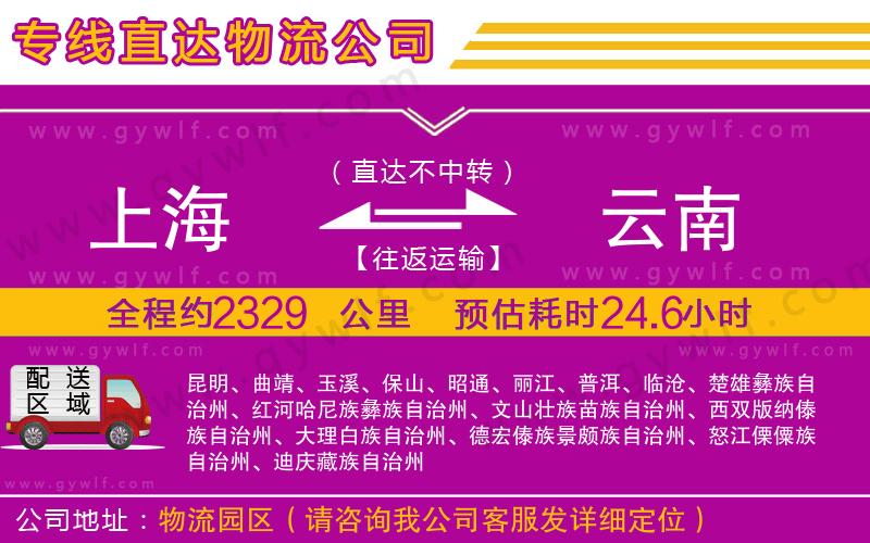 上海到云南貨運公司 上海到云南貨運公司