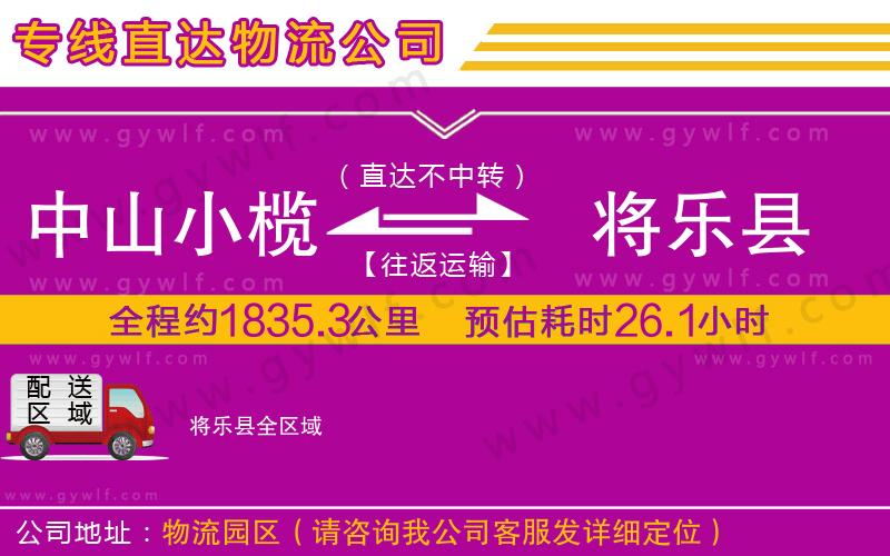 中山小欖到將樂(lè)縣物流公司 中山小欖到將樂(lè)縣物流公司