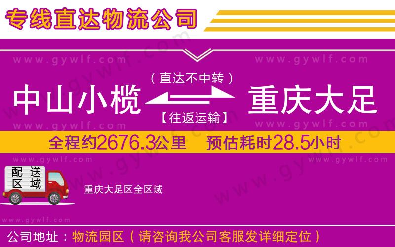 中山小欖到重慶大足區(qū)物流公司 中山小欖到重慶大足區(qū)物流公司