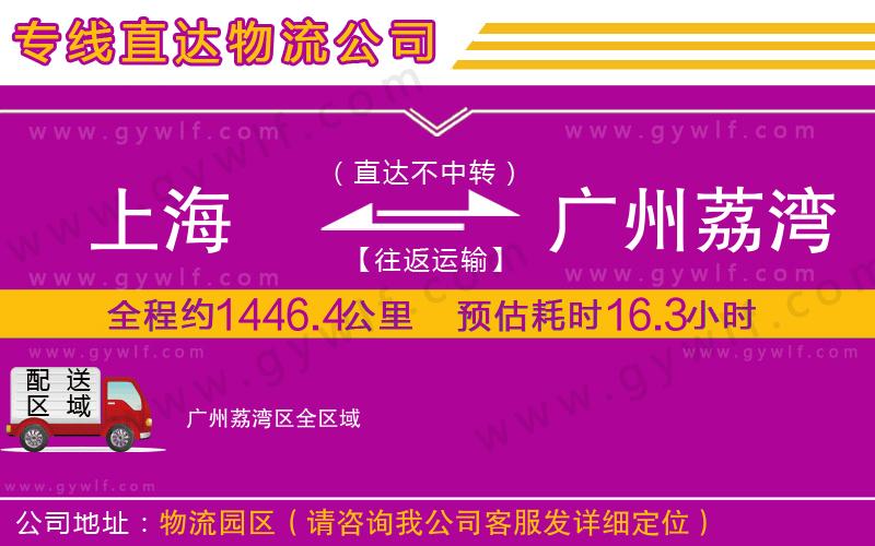 上海到廣州荔灣區(qū)物流專線 上海到廣州荔灣區(qū)物流專線