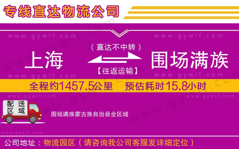 上海到圍場(chǎng)滿族蒙古族自治縣物流專線 上海到圍場(chǎng)滿族蒙古族自治縣物流專線