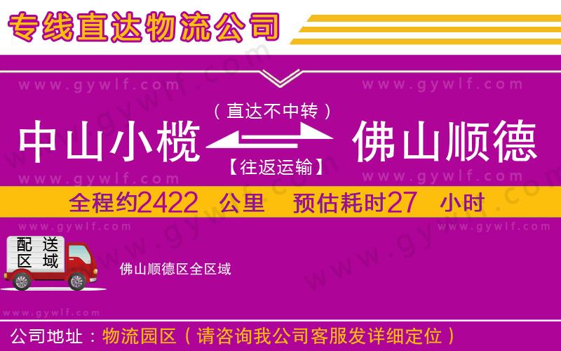 中山小欖到佛山順德區(qū)物流公司 中山小欖到佛山順德區(qū)物流公司