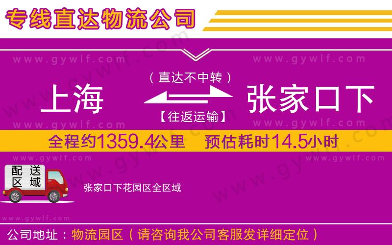 上海到張家口下花園區(qū)貨運專線 上海到張家口下花園區(qū)貨運專線