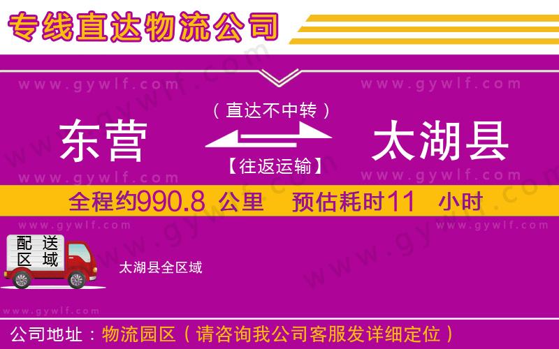 東營到太湖縣物流公司 東營到太湖縣物流公司
