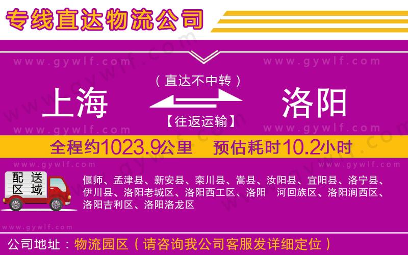 上海到洛陽物流 上海到洛陽物流