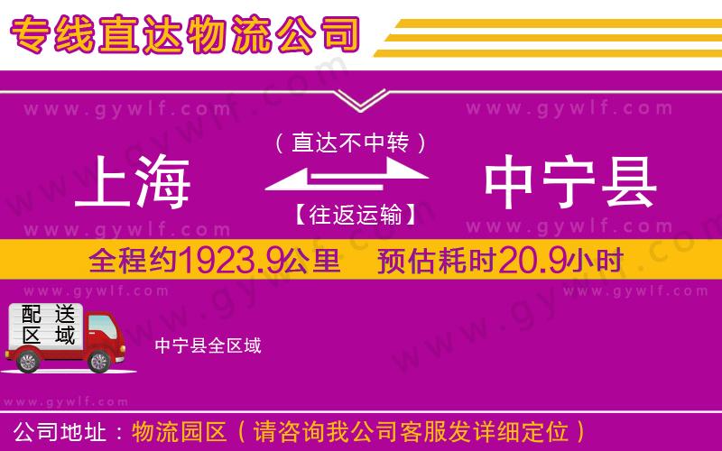 上海到中寧縣物流專線 上海到中寧縣物流專線
