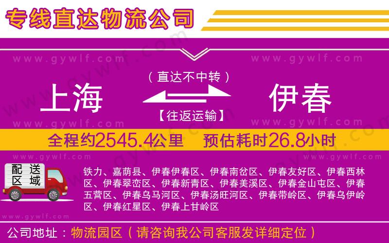 上海到伊春物流專線 上海到伊春物流專線