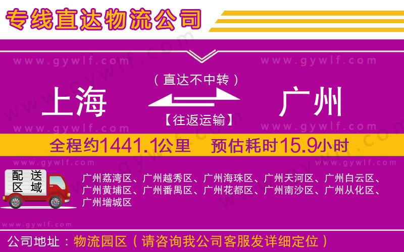 上海到廣州物流專線 上海到廣州物流專線
