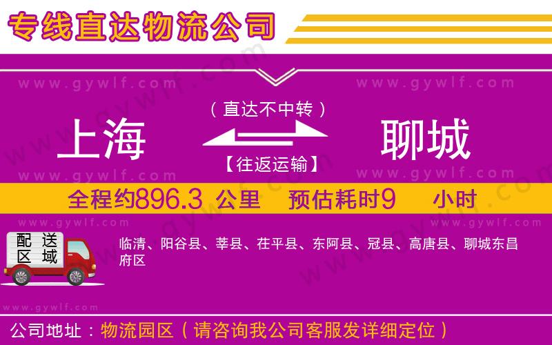 上海到聊城物流 上海到聊城物流