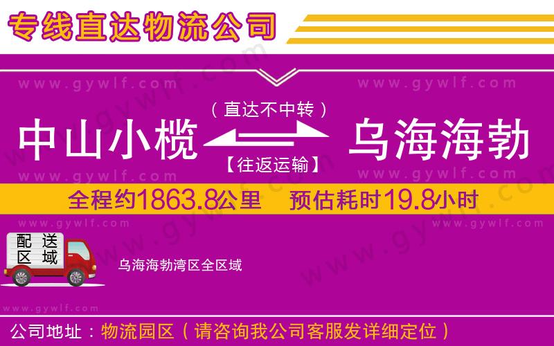 中山小欖到烏海海勃灣區(qū)物流公司 中山小欖到烏海海勃灣區(qū)物流公司