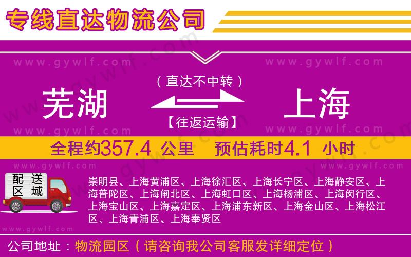 蕪湖到上海物流公司