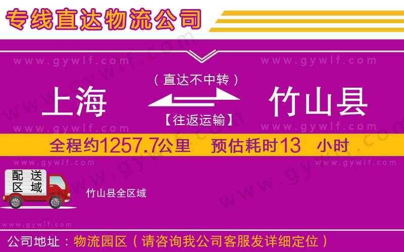 上海到竹山縣貨運(yùn)專線 上海到竹山縣貨運(yùn)專線