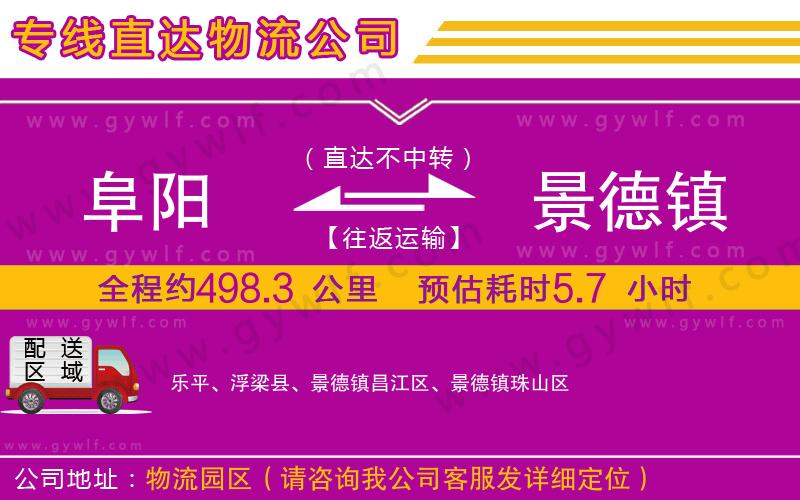 阜陽到景德鎮(zhèn)物流公司 阜陽到景德鎮(zhèn)物流公司