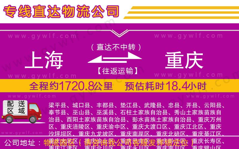 上海到重慶貨運公司 上海到重慶貨運公司