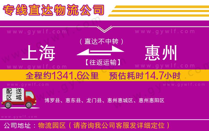 上海到惠州物流專線 上海到惠州物流專線
