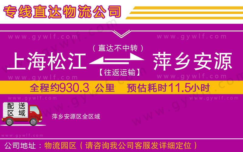 上海松江區(qū)到萍鄉(xiāng)安源區(qū)物流公司 上海松江區(qū)到萍鄉(xiāng)安源區(qū)物流公司