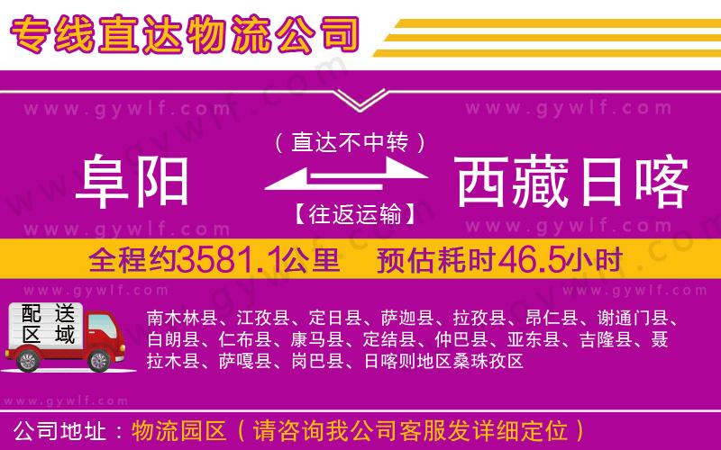 阜陽到西藏日喀則地區(qū)物流公司 阜陽到西藏日喀則地區(qū)物流公司