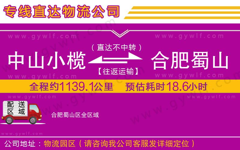 中山小欖到合肥蜀山區(qū)物流公司 中山小欖到合肥蜀山區(qū)物流公司