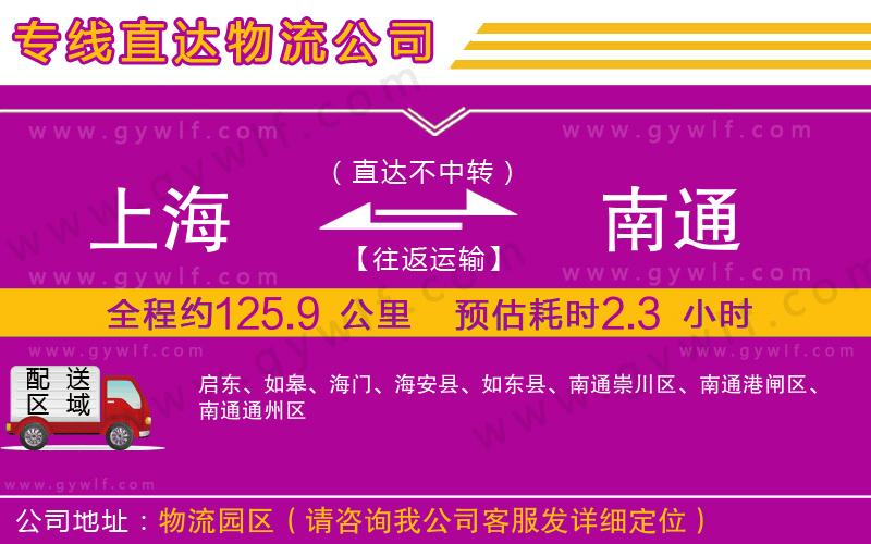 上海到南通貨運專線 上海到南通貨運專線