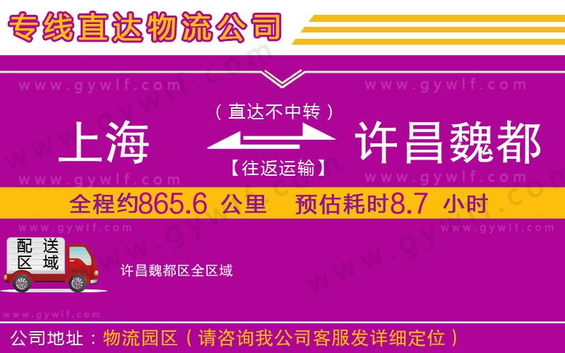 上海到許昌魏都區(qū)貨運(yùn)專線 上海到許昌魏都區(qū)貨運(yùn)專線