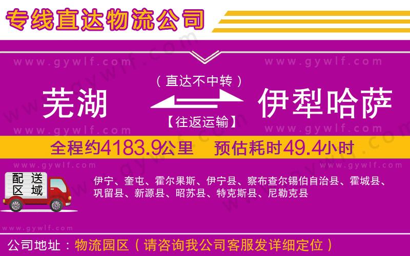 蕪湖到伊犁哈薩克自治州物流公司 蕪湖到伊犁哈薩克自治州物流公司