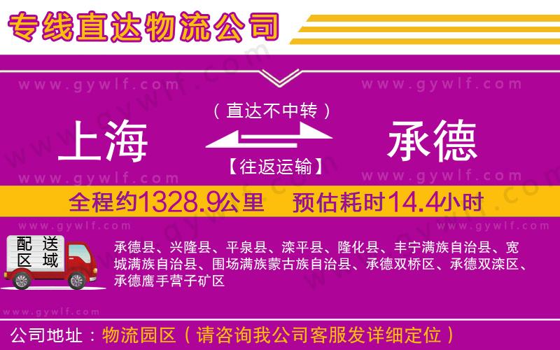 上海到承德貨運(yùn)專線 上海到承德貨運(yùn)專線