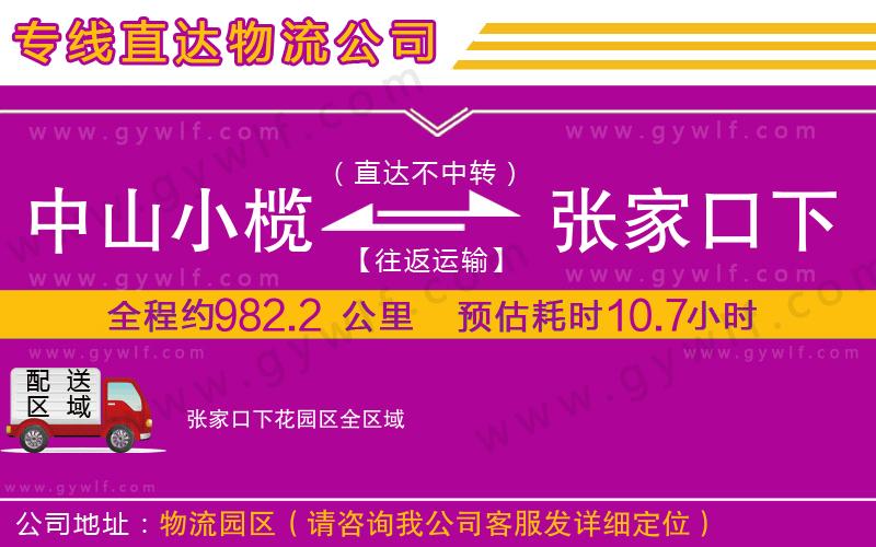 中山小欖到張家口下花園區(qū)物流公司 中山小欖到張家口下花園區(qū)物流公司