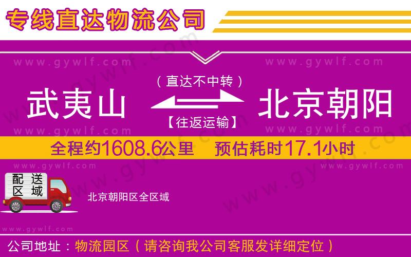 武夷山到北京朝陽區(qū)物流公司 武夷山到北京朝陽區(qū)物流公司