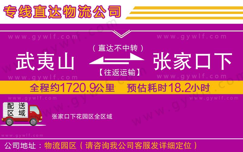 武夷山到張家口下花園區(qū)物流公司 武夷山到張家口下花園區(qū)物流公司