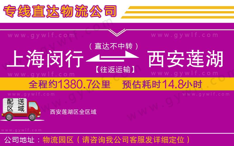 上海閔行區(qū)到西安蓮湖區(qū)物流公司 上海閔行區(qū)到西安蓮湖區(qū)物流公司