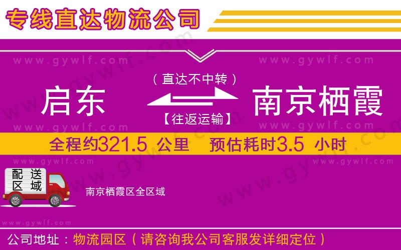 啟東到南京棲霞區(qū)物流公司 啟東到南京棲霞區(qū)物流公司