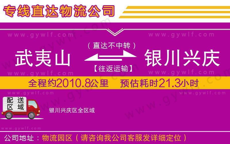 武夷山到銀川興慶區(qū)物流公司 武夷山到銀川興慶區(qū)物流公司