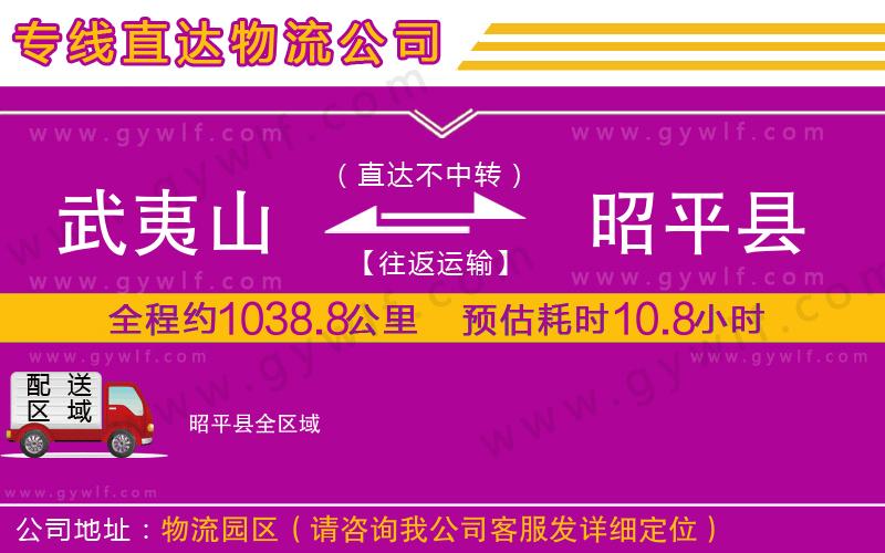武夷山到昭平縣物流公司 武夷山到昭平縣物流公司