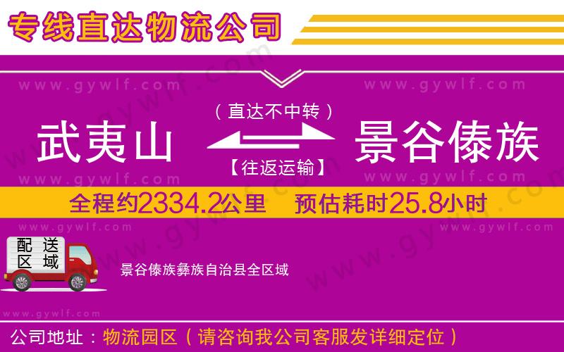 武夷山到景谷傣族彝族自治縣物流公司 武夷山到景谷傣族彝族自治縣物流公司