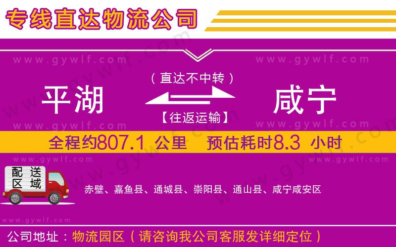 平湖到咸寧物流公司 平湖到咸寧物流公司