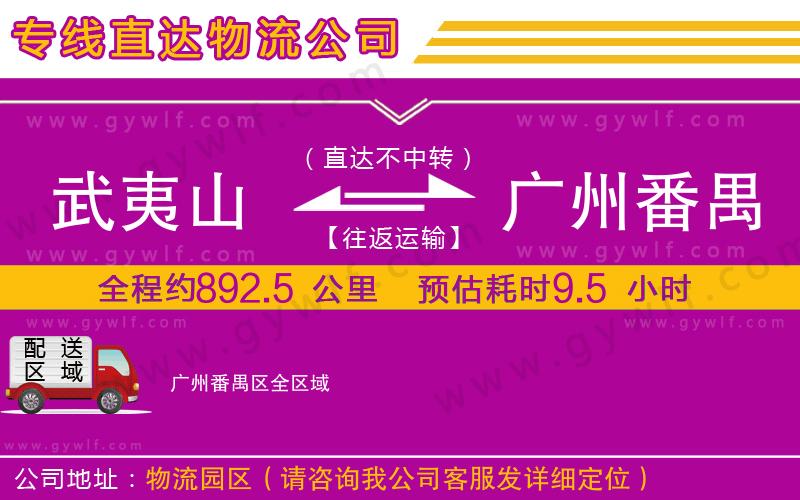 武夷山到廣州番禺區(qū)物流公司 武夷山到廣州番禺區(qū)物流公司