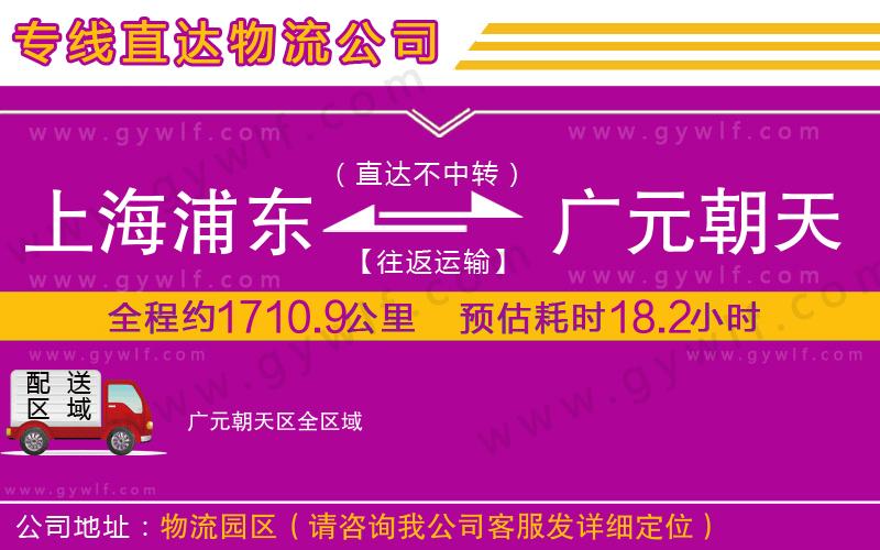 上海浦東區(qū)到廣元朝天區(qū)物流公司 上海浦東區(qū)到廣元朝天區(qū)物流公司