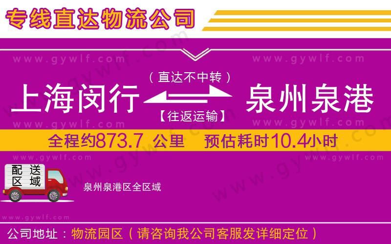 上海閔行區(qū)到泉州泉港區(qū)物流公司 上海閔行區(qū)到泉州泉港區(qū)物流公司