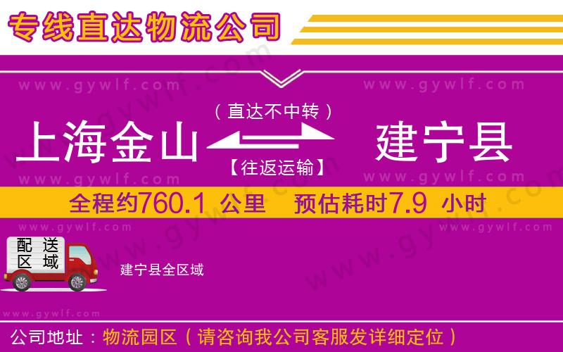 上海金山區(qū)到建寧縣物流公司 上海金山區(qū)到建寧縣物流公司