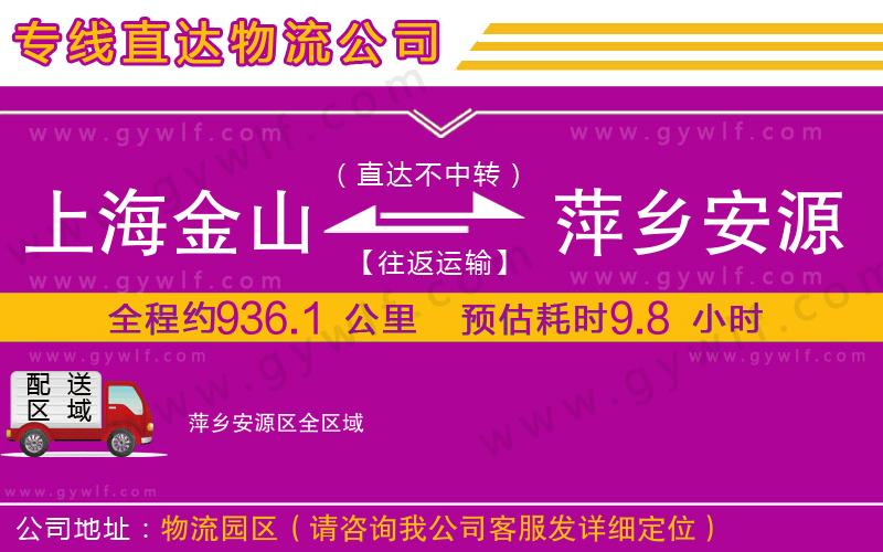 上海金山區(qū)到萍鄉(xiāng)安源區(qū)物流公司 上海金山區(qū)到萍鄉(xiāng)安源區(qū)物流公司