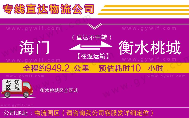 海門到衡水桃城區(qū)物流公司 海門到衡水桃城區(qū)物流公司