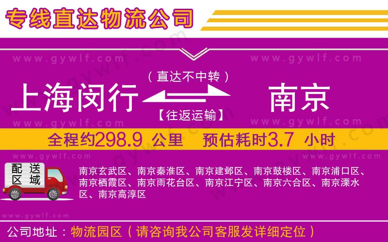 上海閔行區(qū)到南京物流公司 上海閔行區(qū)到南京物流公司