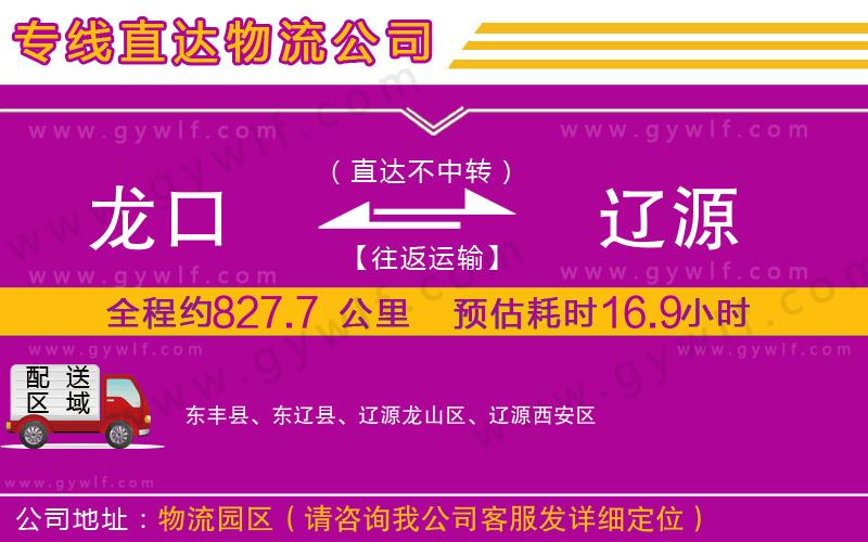 龍口到遼源物流公司 龍口到遼源物流公司
