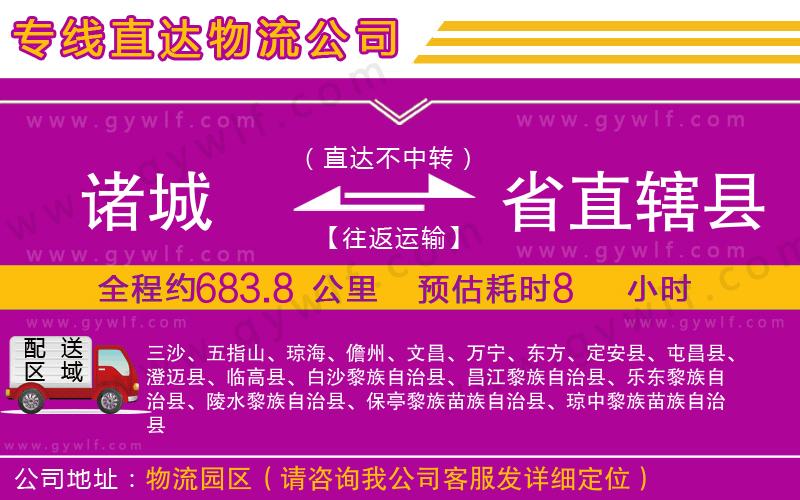 諸城到省直轄縣物流公司 諸城到省直轄縣物流公司
