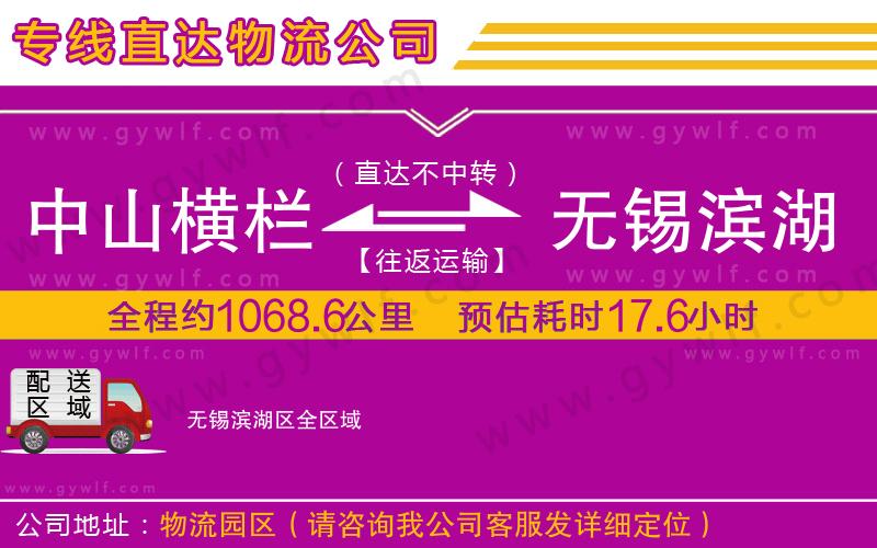中山橫欄到無(wú)錫濱湖區(qū)物流公司 中山橫欄到無(wú)錫濱湖區(qū)物流公司