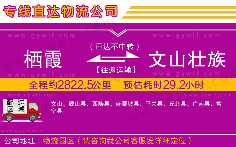 棲霞到文山壯族苗族自治州物流公司 棲霞到文山壯族苗族自治州物流公司