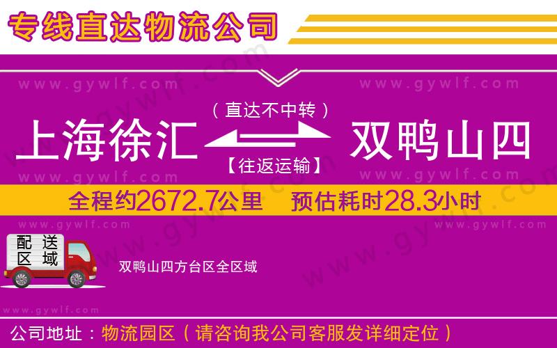 上海徐匯區(qū)到雙鴨山四方臺區(qū)物流公司